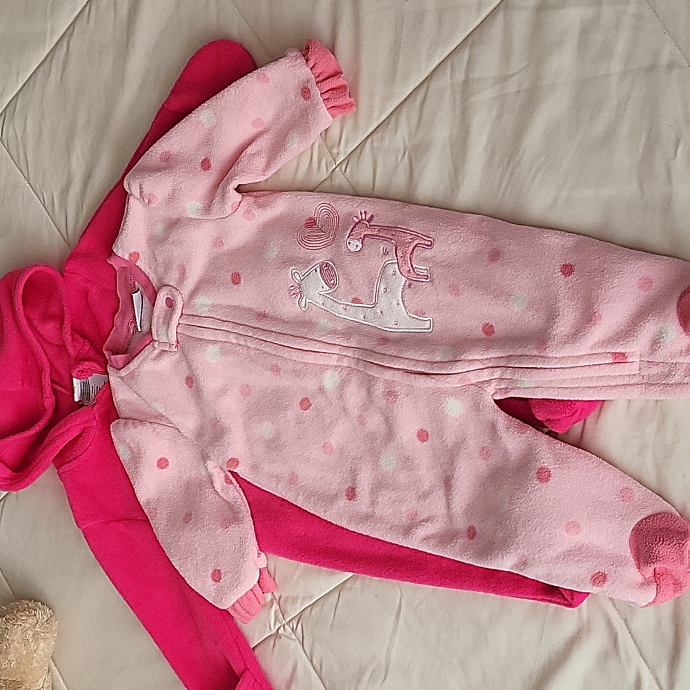 Fuzzy Sleepers- 2pc Set 3/6MONTHS